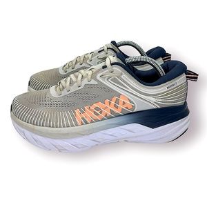 HOKA ONE ONE Bondi 7 Lunar Rock sneakers shoes WOMENS size 9